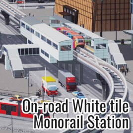 Steam Workshop White Tile Monorail Station