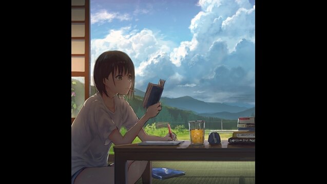 girl reading a book wallpaper