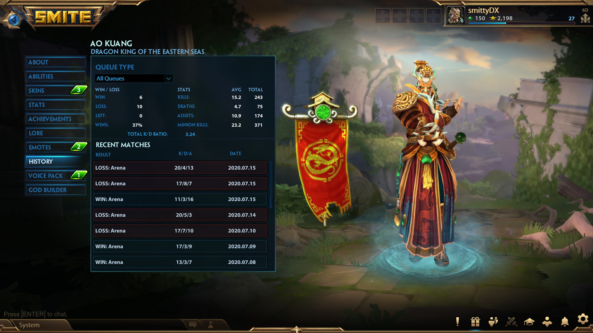 Featured image of post Smite Ao Kuang Build Arena Ao kuang is one of the playable gods in smite
