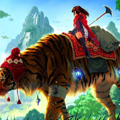 Фото девушки с тигром на горе Фото девушки с тигром на горе