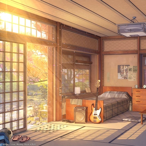 Phòng hoc anime sẽ trở nên vô cùng sống động và thu hút hơn với phông nền đầy sắc màu. Bạn sẽ có thể tận hưởng một ngày ấm áp và tươi sáng bên những chi tiết độc đáo trong phòng.