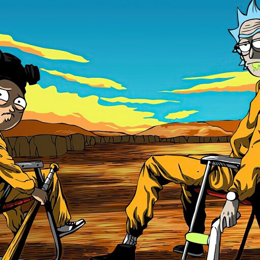 Rick and Morty Breaking Bad Wallpaper