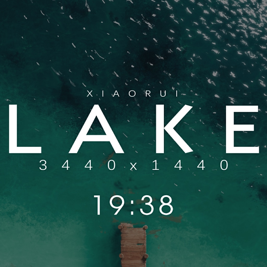 3440x1440-Lake-xiaorui-clock-date