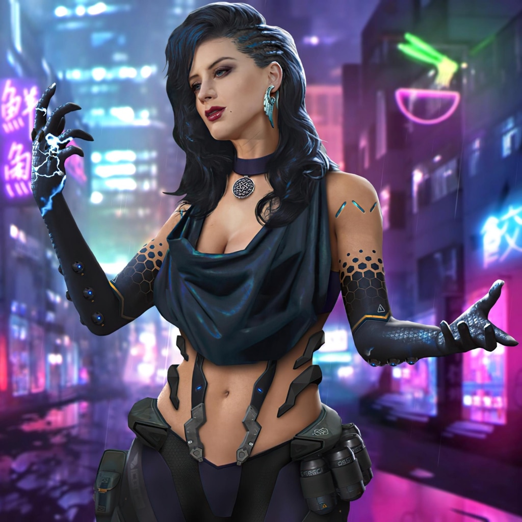 Yennefer 2077 [4K] Neon Lights