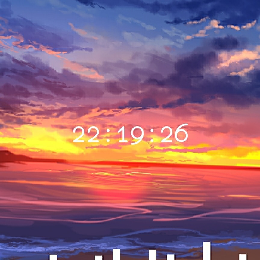 Sunset Beach [Clock, Music, Audio Responsive]