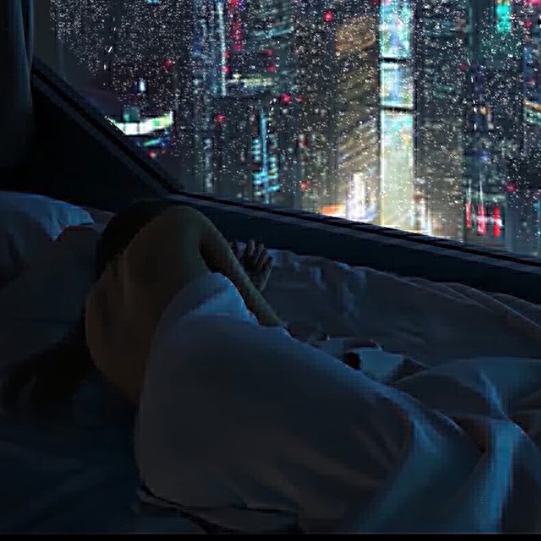 cyberpunk rain