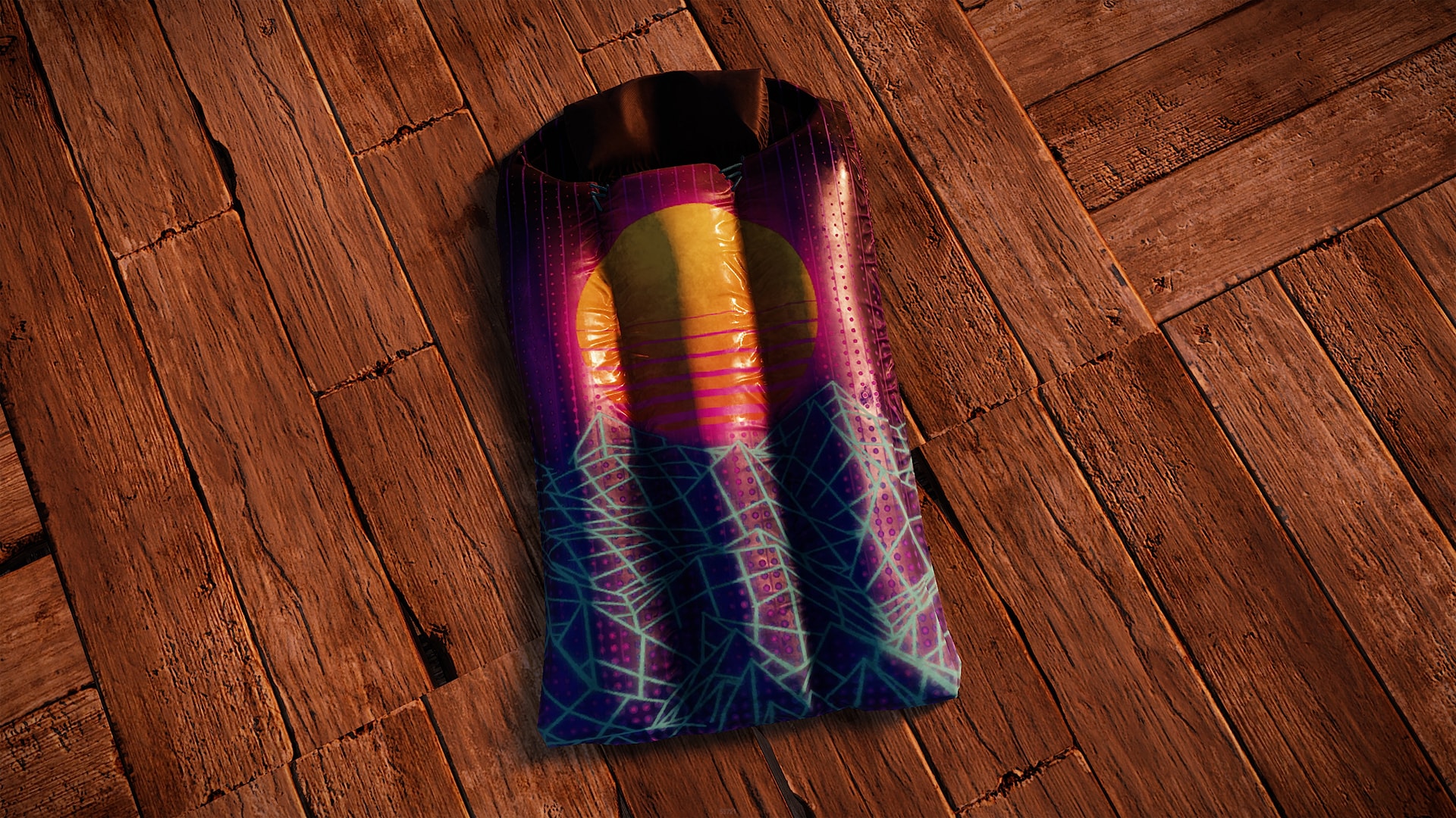 Retrowave Sleeping Bag thumbnail 3