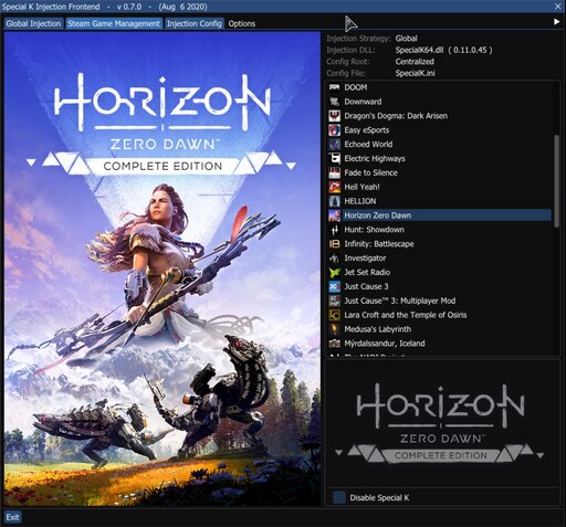 Horizon Zero Dawn Special K Mod promises better frame pacing
