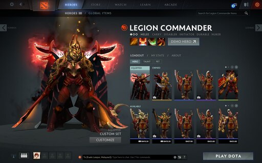 Legion Commander скины