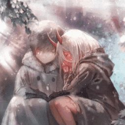 Zero Two and Hiro - Darling in the FranXX (drawn by SAyuki@お仕事募集中)
