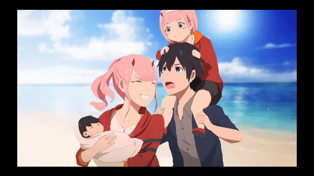 Steam Workshop::Zero Two & Hiro with kids - Darling in The Franxx + Music