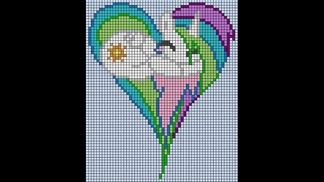 minecraft pixel art my little pony grid