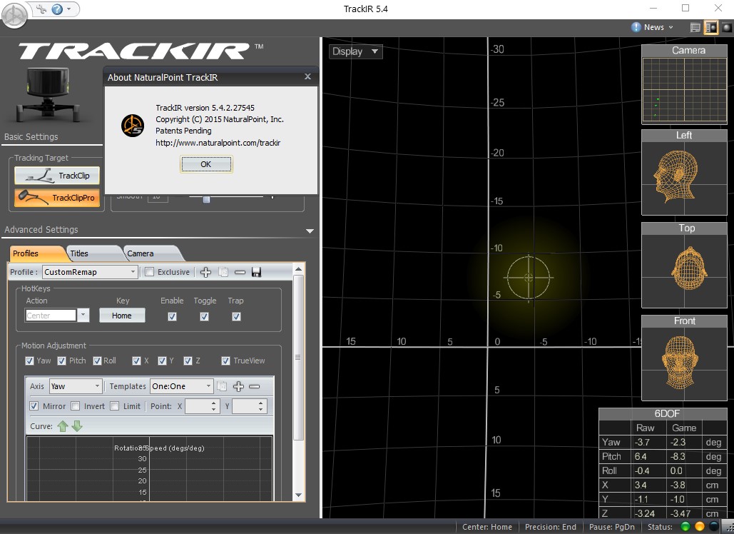 TrackIR 5 + TrackClip PROのインストール – over the sky