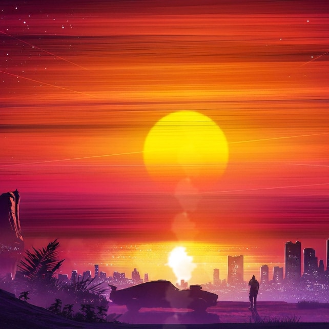 Retro Sunset City