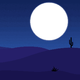 Night Desert | Minimal Landscape