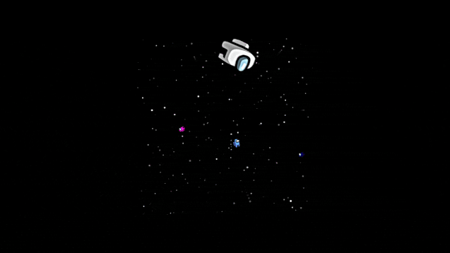 Among Us Game Floating In Space Gif