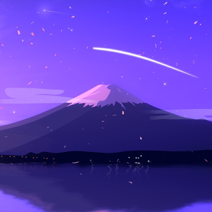 Mount Fuji - Purple