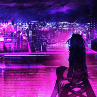 Girl in Roof - Neon City