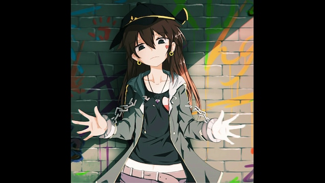 Мастерская Steam::Cool anime girl against wall