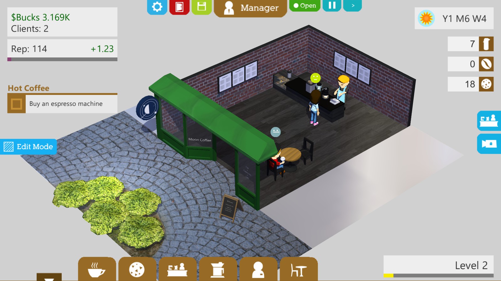 coffee shop tycoon level 6