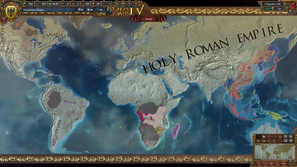 Steam Community Screenshot Austria Holy Roman Empire 16642 Development 1424 Provinces 803k Army Reason To End 1821
