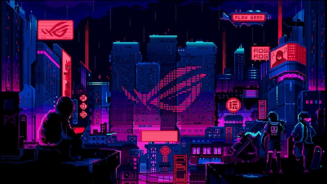 Cyberpunk Gaming Pixel Live Wallpaper - MoeWalls