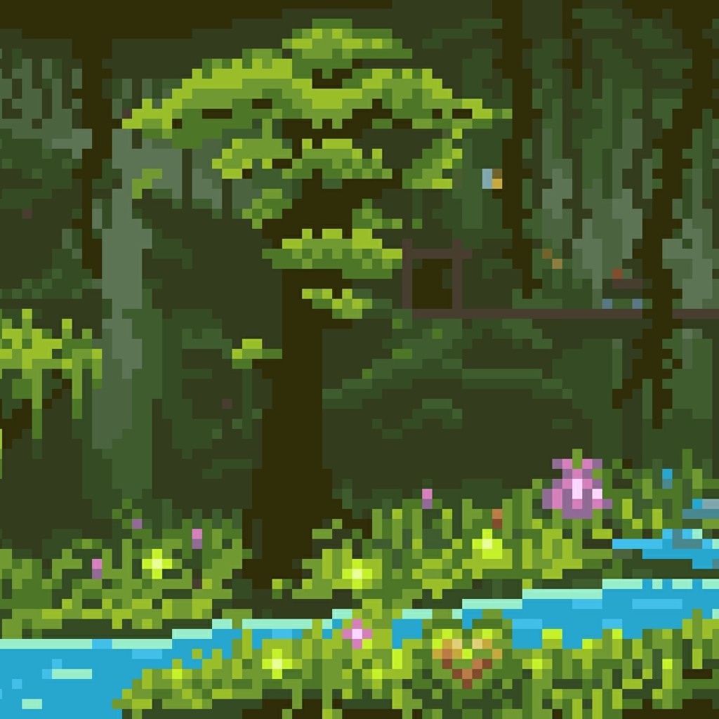 Terraria Underground Jungle : Pixel Art