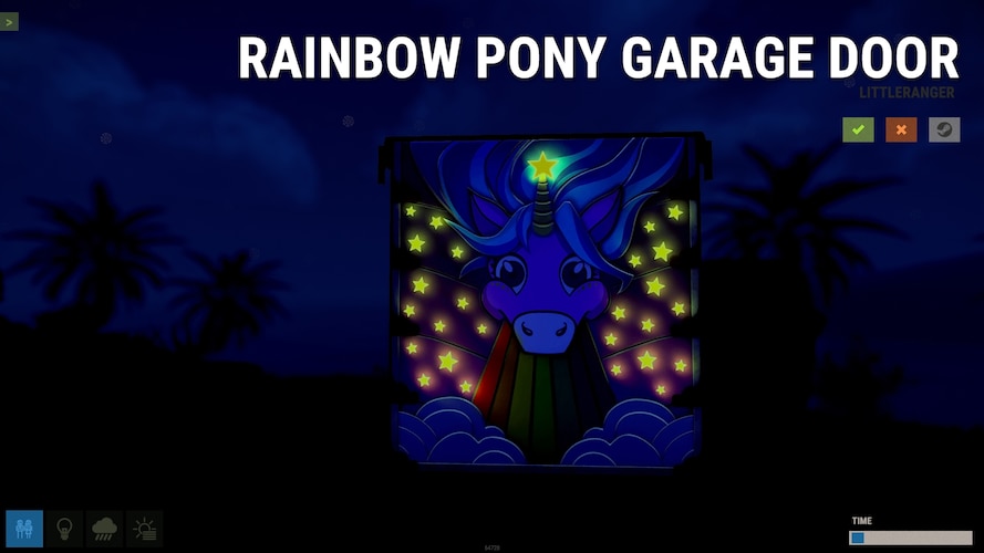 Rainbow Pony Garage Door - image 1