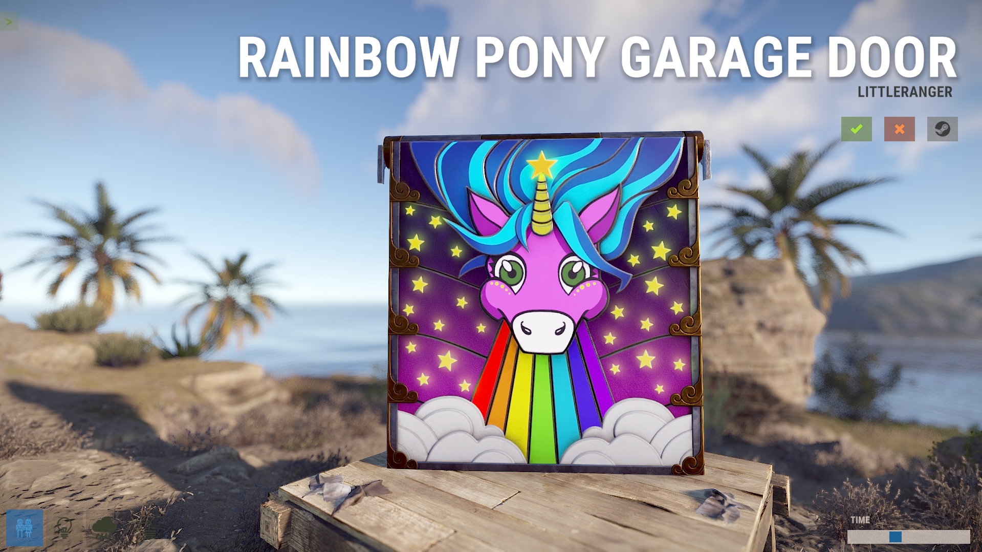 Rainbow Pony Garage Door thumbnail 3