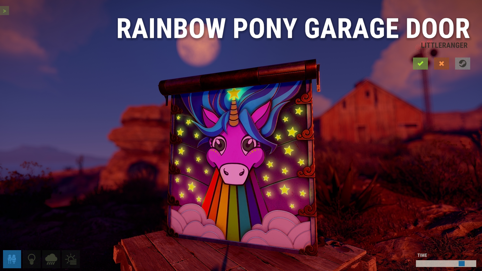 Rainbow Pony Garage Door thumbnail 4