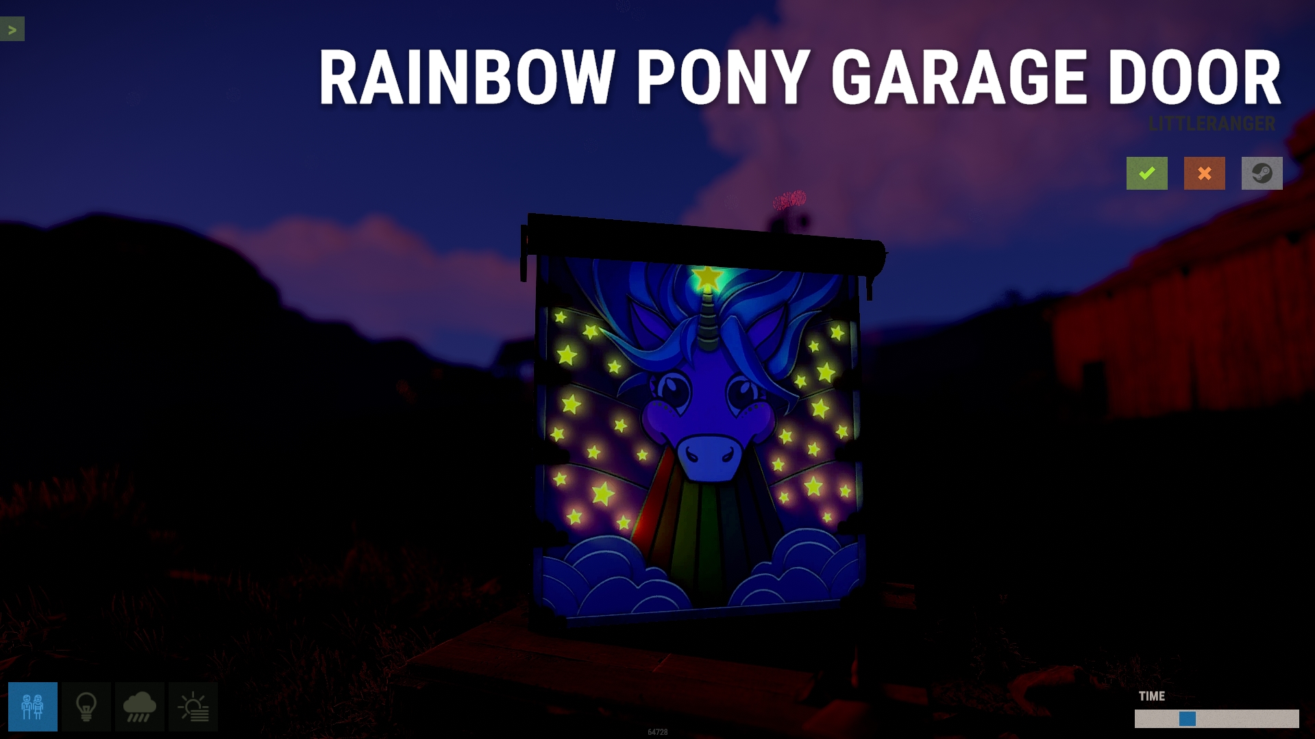 Rainbow Pony Garage Door thumbnail 7