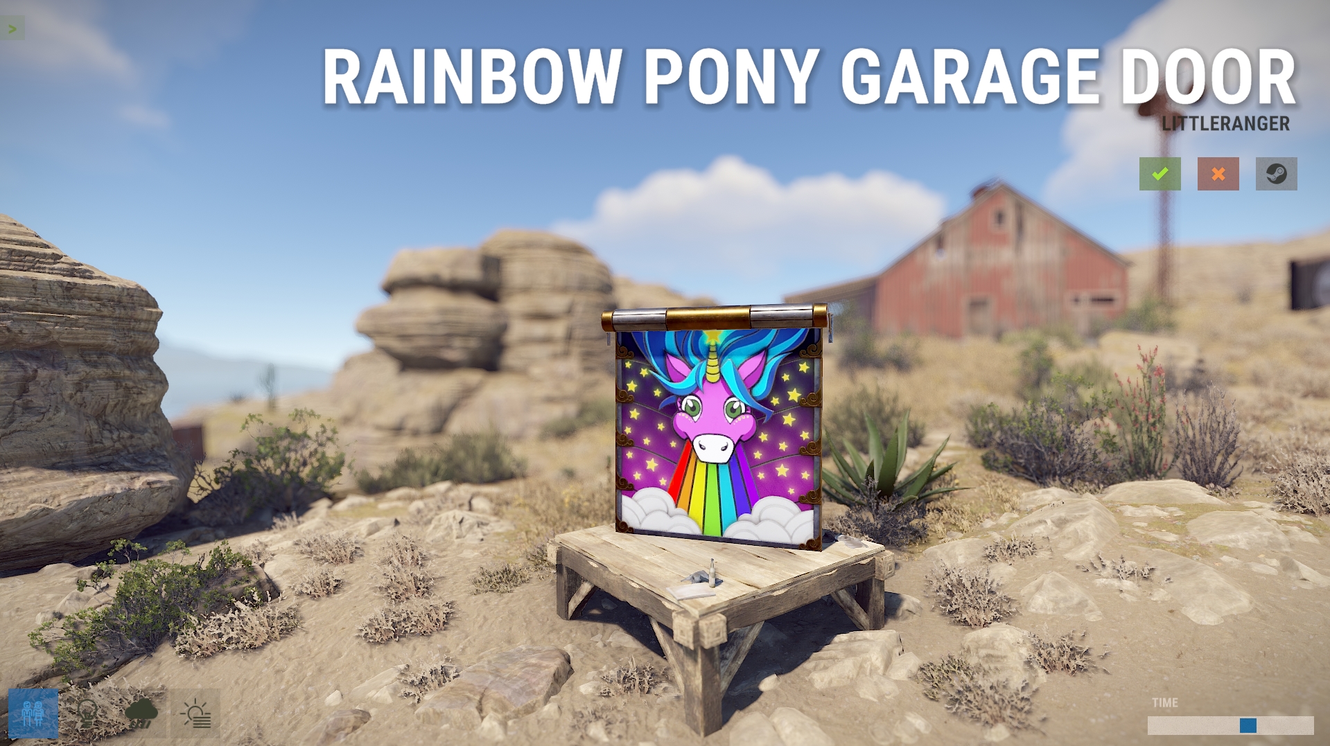 Rainbow Pony Garage Door thumbnail 6