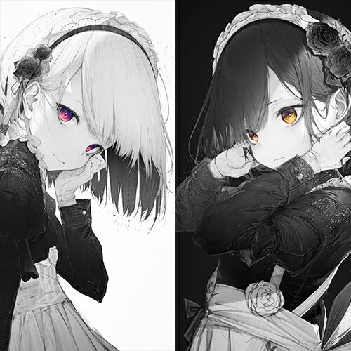 Steam Workshop::(Dual) Anime Maids Black and White ver. (Audio ...