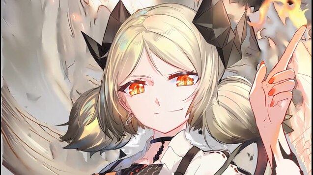 Steam Workshop::Anime Girl Ifrit from Arknights (60 fps) (1920x1080)