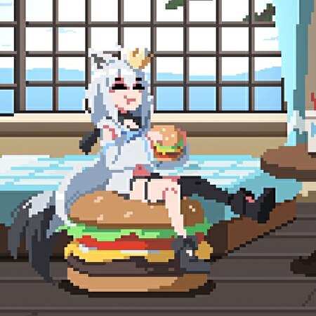 Hololive - Shirakami Fubuki Pixel Animated Wallpaper