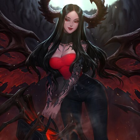 Succubus Tattoo Girl