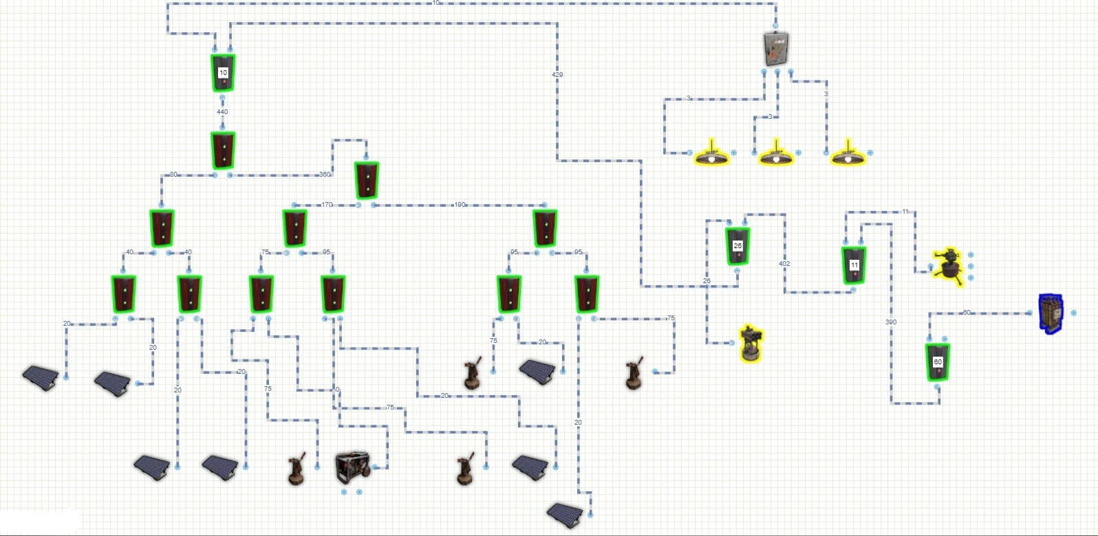 Схема набора позиций