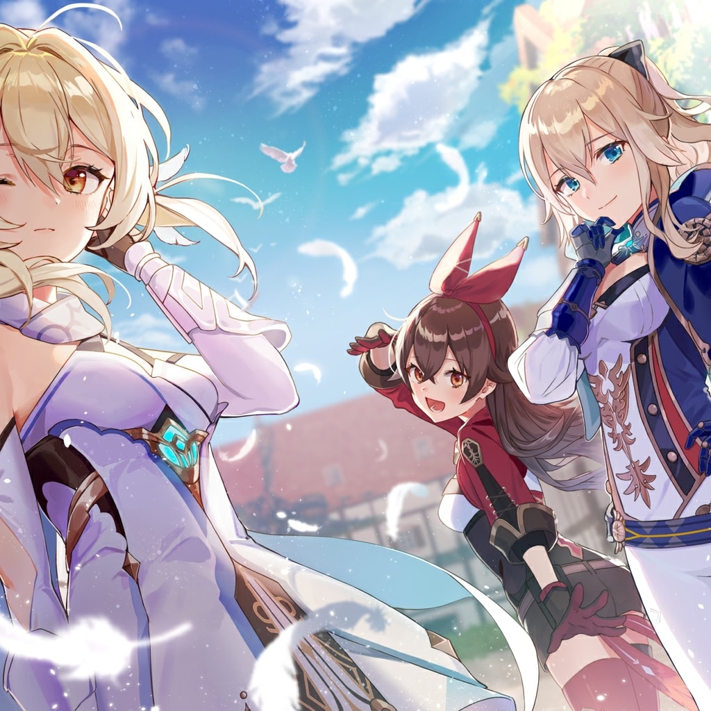 Genshin Lumine (Genshin Impact), Amber (Genshin Impact), Jean (Genshin Impact