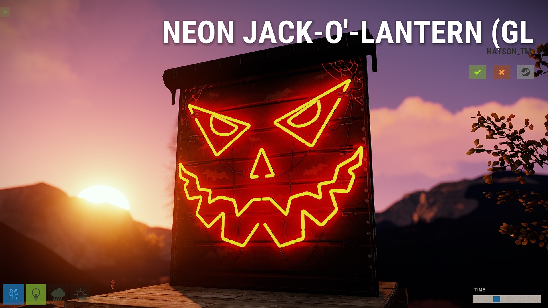 Neon Pumpkin Garage Door thumbnail 4