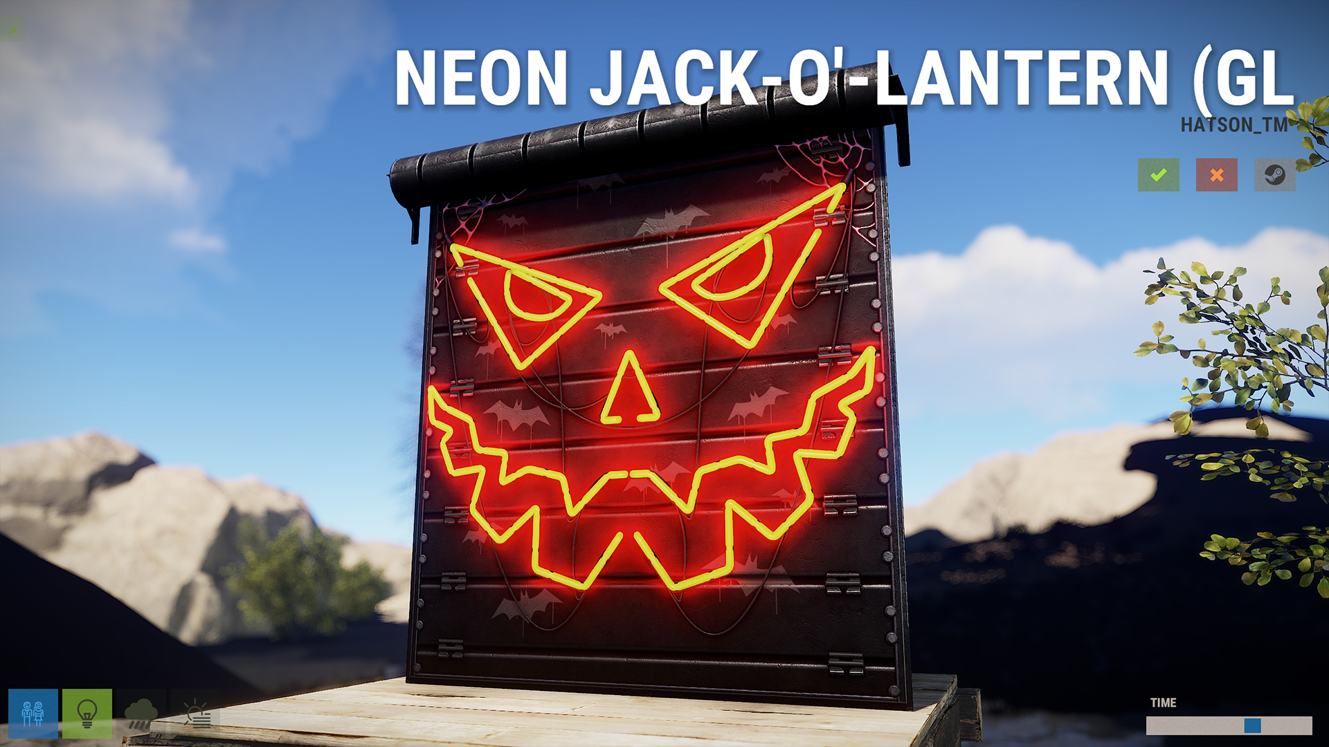 Neon Pumpkin Garage Door thumbnail 5