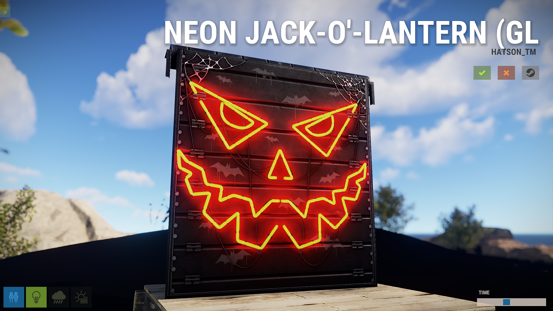 Neon Pumpkin Garage Door thumbnail 6