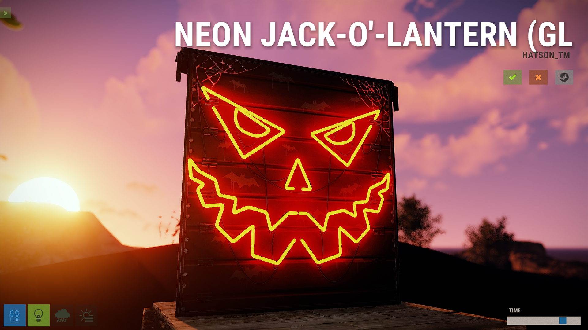 Neon Pumpkin Garage Door thumbnail 7