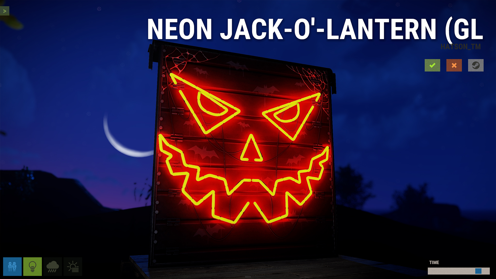 Neon Pumpkin Garage Door thumbnail 8