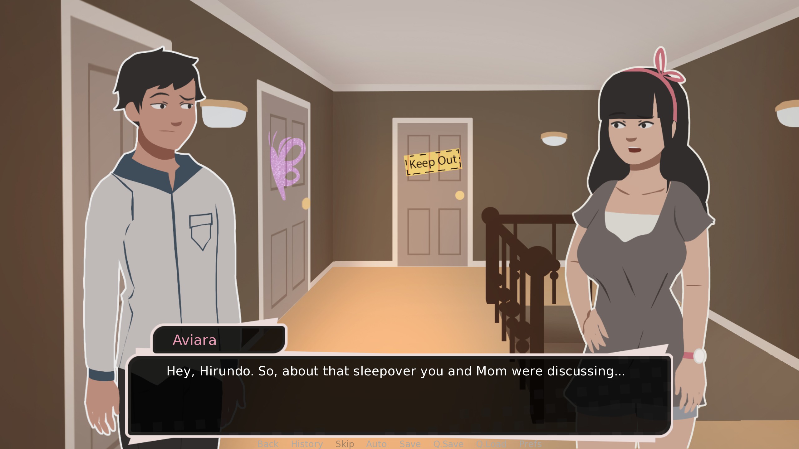 Example of dialogue and custom name