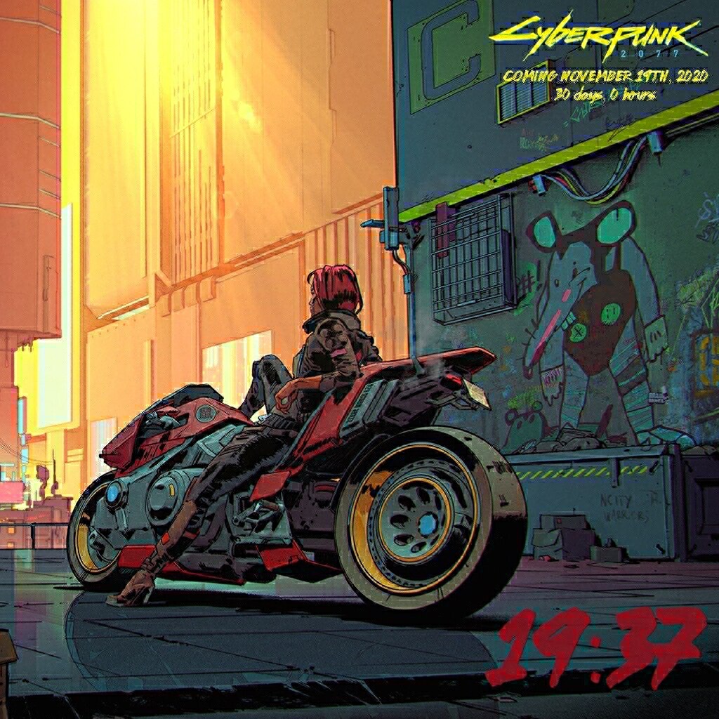 Cyberpunk 2077 clock and countdown