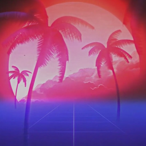 Steam Workshop::Sunset Palm Trees VHS Vaporwave