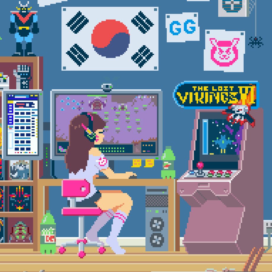 D.VA Pixel Art (Credit to Pixelninja)