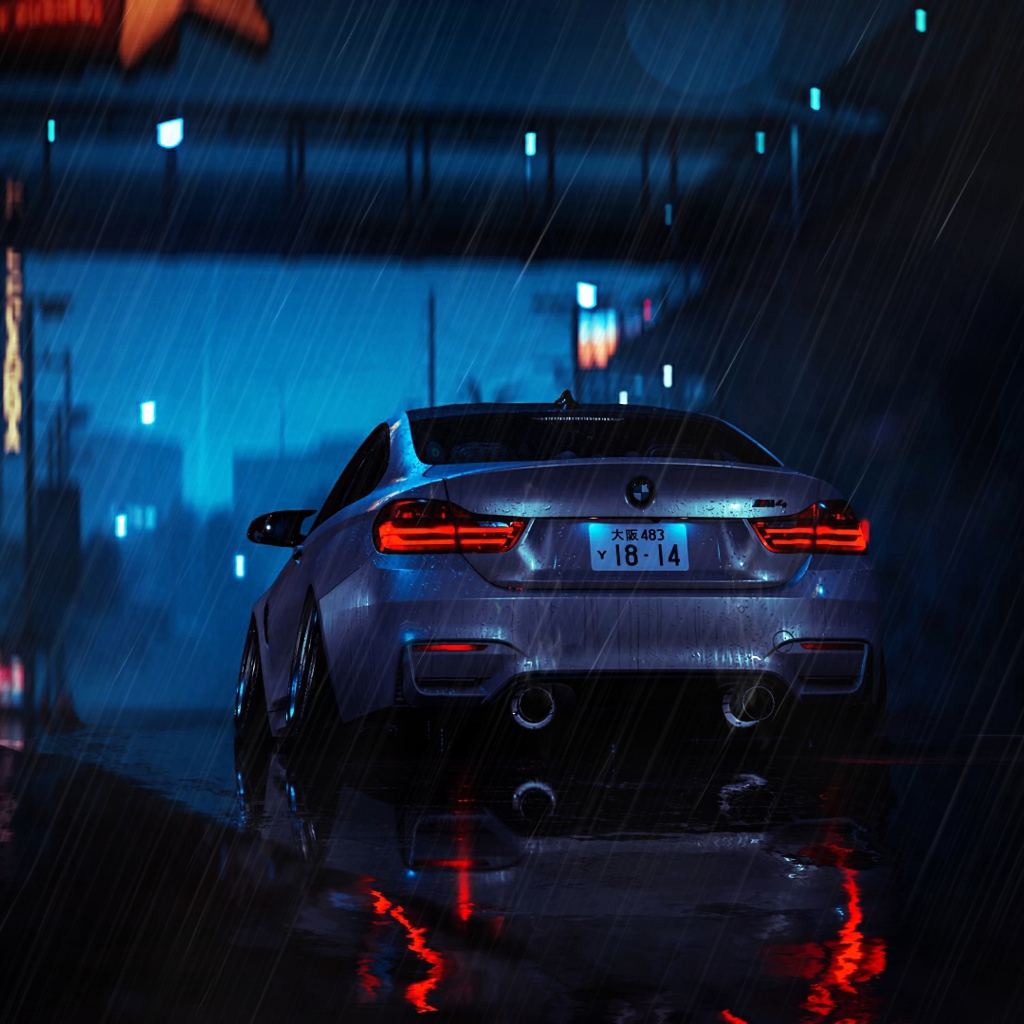 Bmw m4 night rain