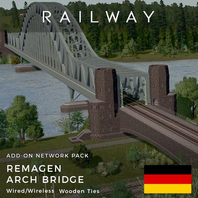 Railway Remagen Arch Bridge Wooden Ties Skymods