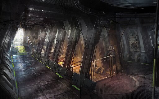 Коридор бункера Dead Space 3 арт